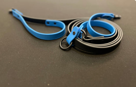 Black x Honolulu Blue Hands Free Leash