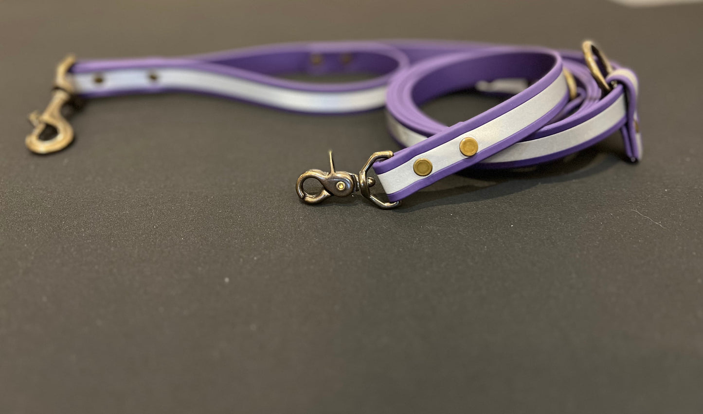 Reflective Purple Hands Free Leash