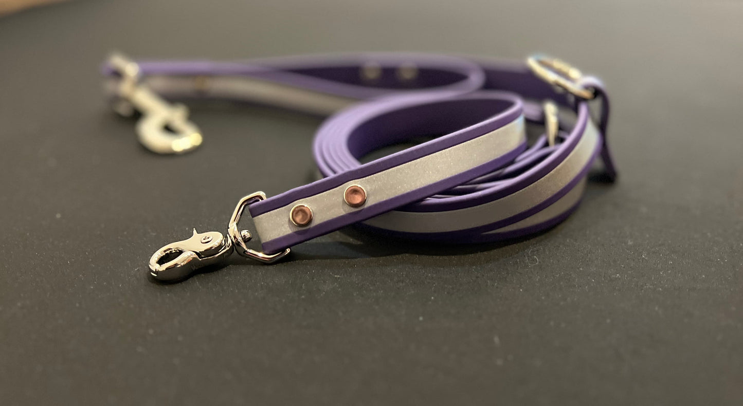 Reflective Purple Hands Free Leash